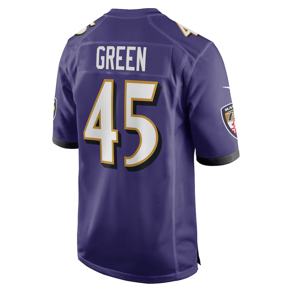B.Ravens #45 Mike Green Purple KLUNKIM Team Game Jersey