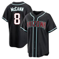 Arizona Diamondbacks #8 James McCann Player Black KLUNKIM Home Game Stitched Jerseys