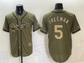 Los Angeles Dodgers #5 Freddie Freeman Olive KLUNKIM 2026 Armed Forces Day Stitched Jersey 2