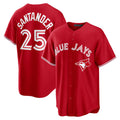 Toronto Blue Jays #25 Anthony Santander Red KLUNKIM Canada Day Replica Jersey