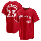 Toronto Blue Jays #25 Anthony Santander Red KLUNKIM Canada Day Replica Jersey