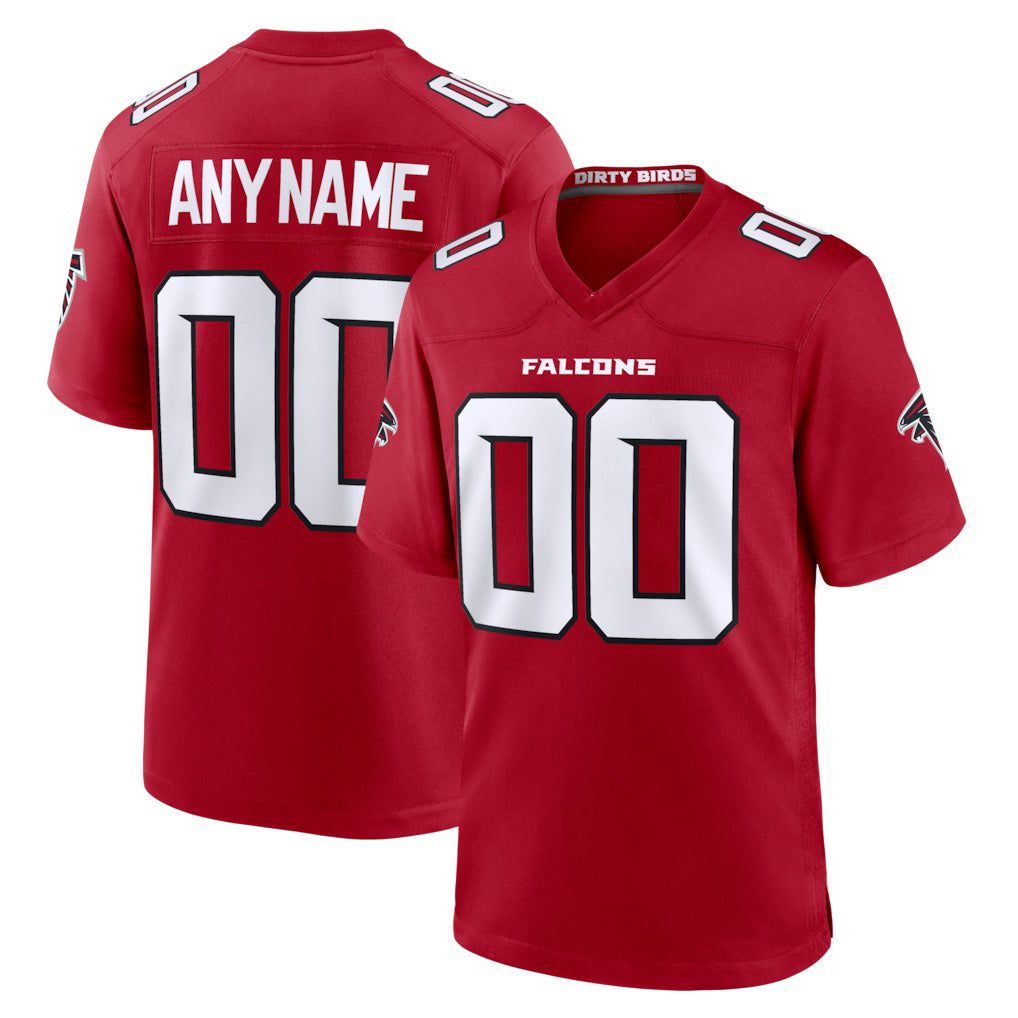 Custom A.Falcons Red KLUNKIM Game Jersey
