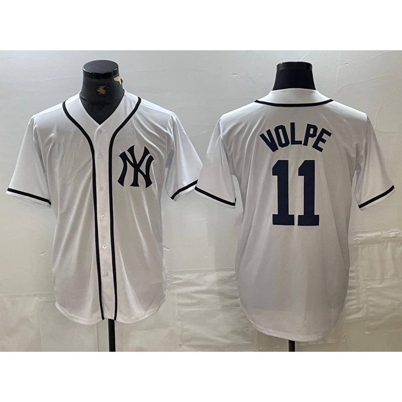 New York Yankees #11 Anthony Volpe White KLUNKIM Fashion Cool Base Jersey
