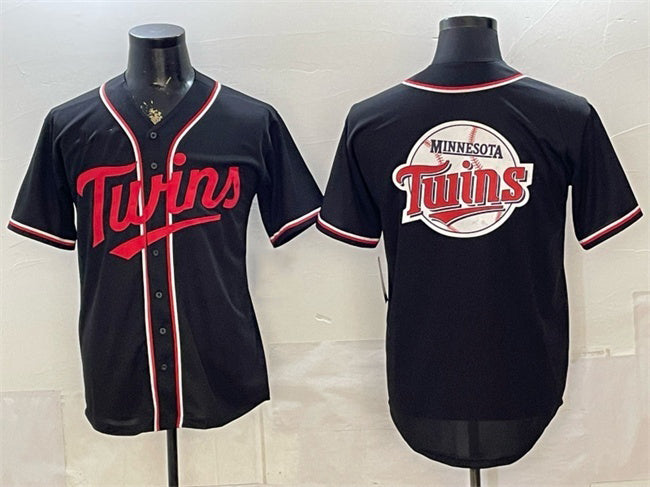 Minnesota Twins Team Big Logo 2026 Fashion Replica Black KLUNKIM Out Stitched Jersey