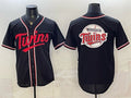 Minnesota Twins Team Big Logo 2026 Fashion Replica Black KLUNKIM Out Stitched Jersey