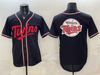 Minnesota Twins Team Big Logo 2026 Fashion Replica Black KLUNKIM Out Stitched Jersey