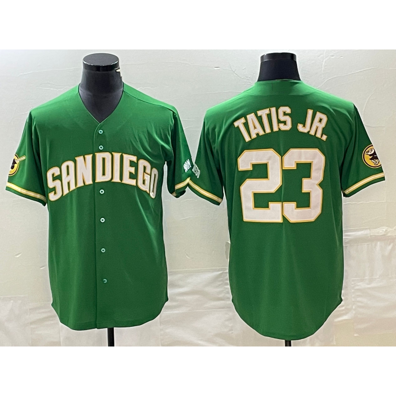 San Diego Padres #23 Fernando Tatis Jr Green KLUNKIM Cool Base Stitched Jersey