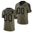 Custom B.Bills Olive KLUNKIM ACTIVE PLAYER 2021 Salute To Service Limited Stitched Jersey