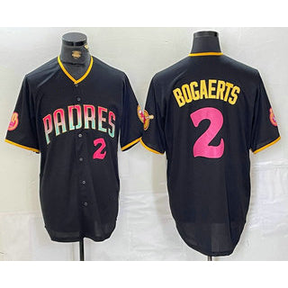 San Diego Padres #2 Xander Bogaerts Black KLUNKIM Player Number Fashion Jersey