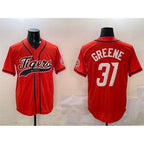 Detroit Tigers #31 Riley Greene Orange KLUNKIM With Patch Cool Base Stitched Jersey 2