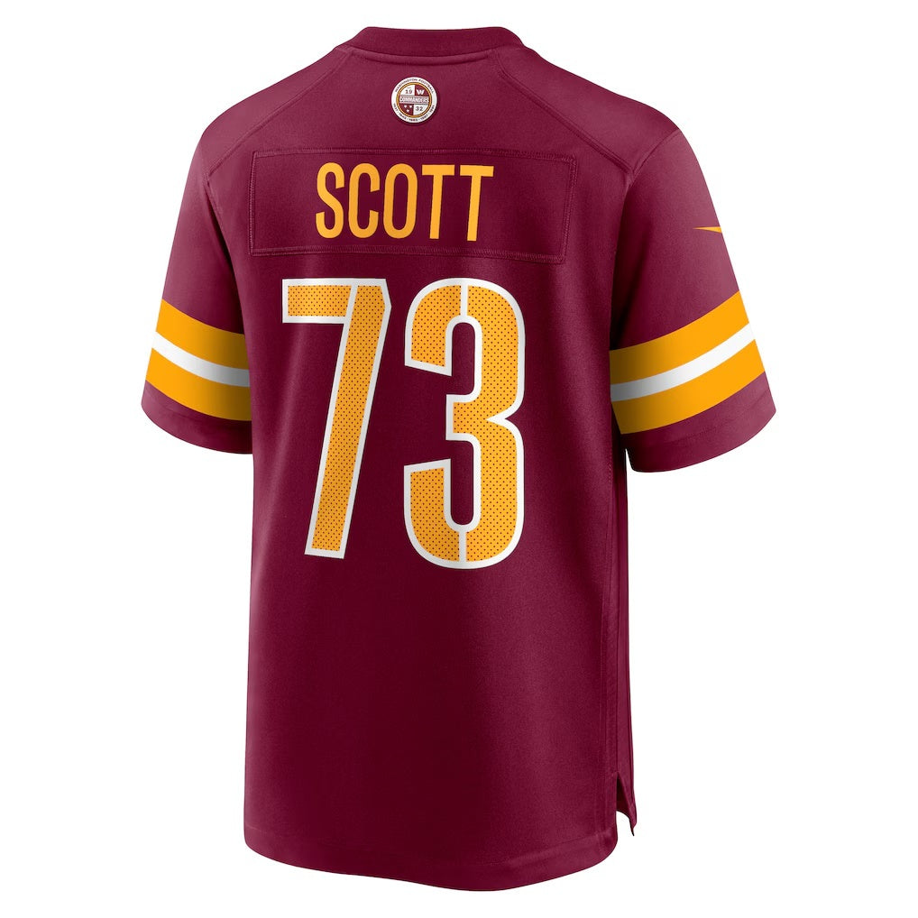 W.Commanders #73 Trent Scott Burgundy KLUNKIM Game Jersey