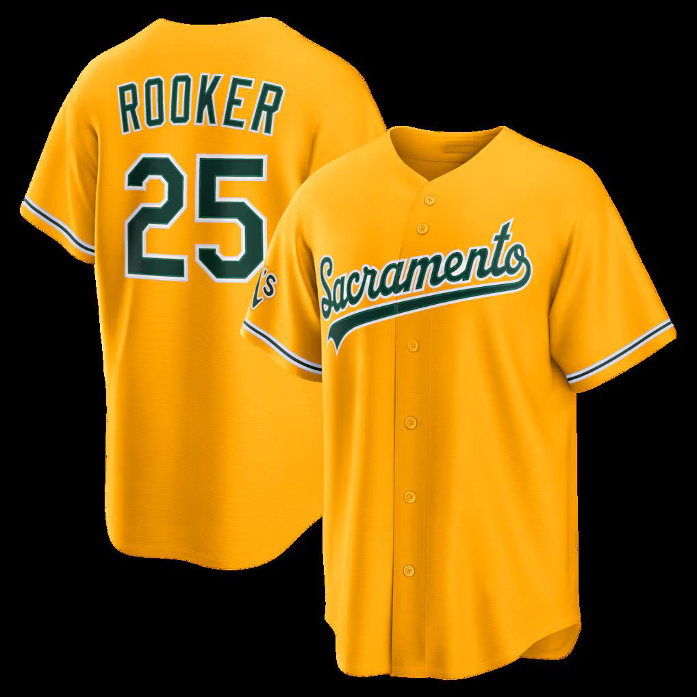 Oakland Athletics #25 Brent Rooker Gold KLUNKIM Alternate Stadium Jersey