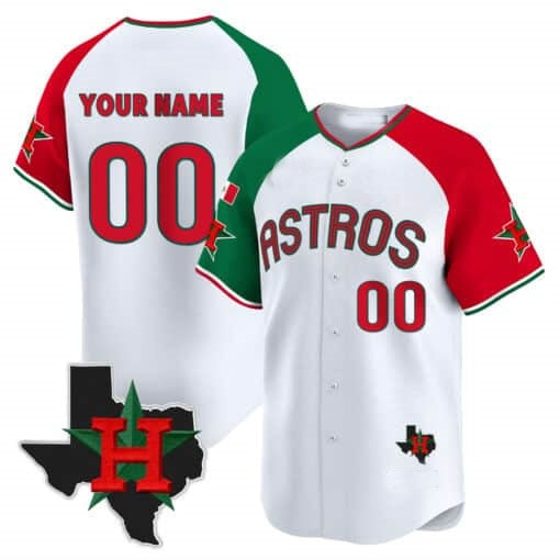 Custom Houston Astros Mexico Texas White KLUNKIM Patch Vapor Premier Limited Jersey V3 ¨C Alternate