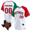Custom Houston Astros Mexico Texas White KLUNKIM Patch Vapor Premier Limited Jersey V3 ¨C Alternate