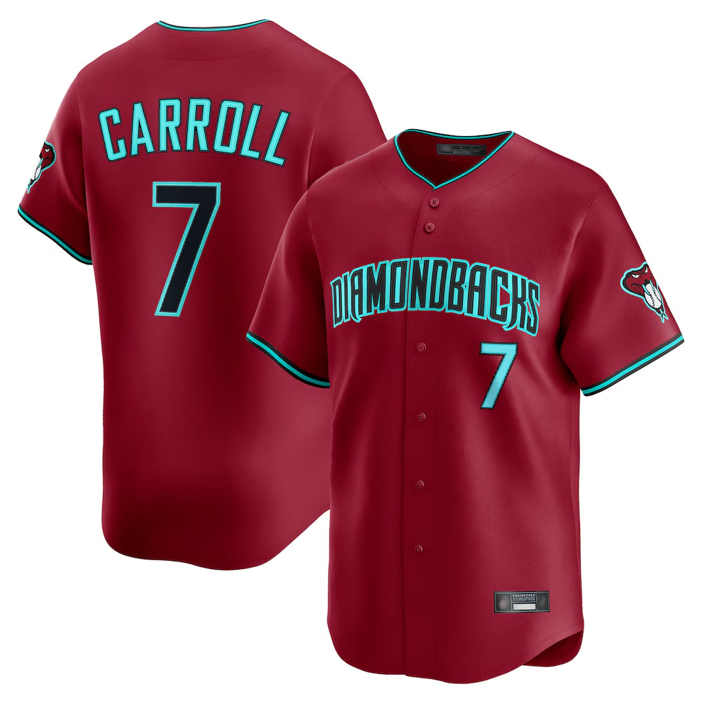 Arizona Diamondbacks #7 Corbin Carroll Player Red KLUNKIM Limited Home Game Stitched Jerseys