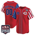 Custom Cincinnati Reds America 250 Edition Vapor Premier Limited Red KLUNKIM Stitched Jerseys