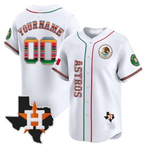 Custom Houston Astros Mexico Vapor Premier Limited Jersey V4 ¨C All Stitched-White KLUNKIM