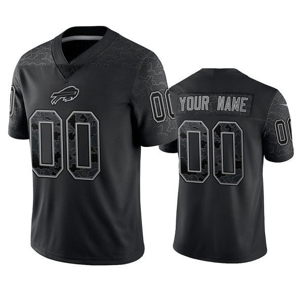 Custom B.Bills Active Player Black KLUNKIM Reflective Limited Stitched Jersey