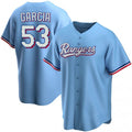 Texas Rangers #53 Adolis Garcia Light Blue KLUNKIM Cool Base Stitched Jersey
