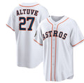 Houston Astros #27 Jose Altuve White KLUNKIM 2022 World Series Home Stitched Jersey