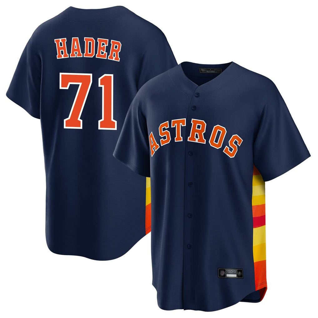 Houston Astros #71 Josh Hader Player Navy KLUNKIM Home Game Stitched Jerseys