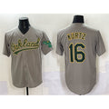 Oakland Athletics #16 Nick Kurtz Grey KLUNKIM Cool Base Stitched Baseball Jersey