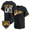 Custom Chicago Cubs 2024 Spring Training Patch Vapor Premier Limited Jersey ¨C All Stitched-Black KLUNKIM