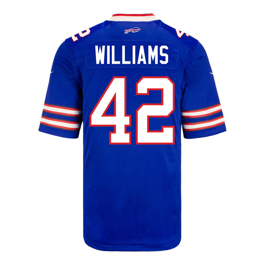 B.Bills #42 Dorian Williams Royal Game Player Jersey Football Stitched American Jerseys