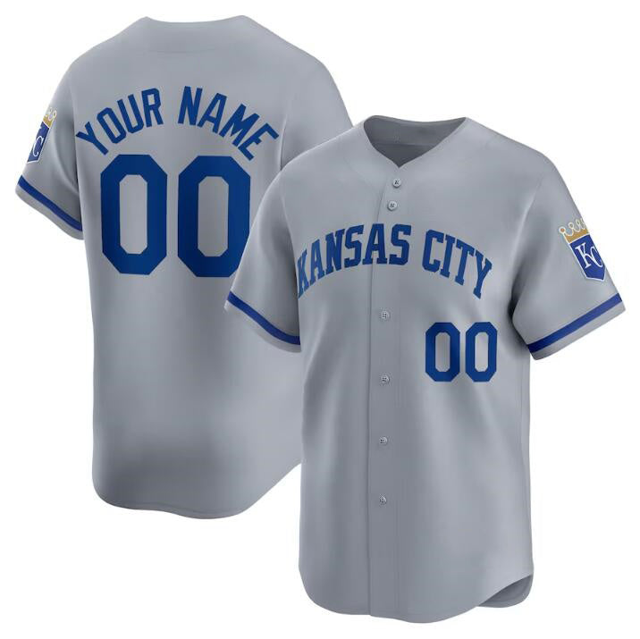 Custom Kansas City Royals Active Player Gray KLUNKIM 2024 Alternate Limited Stitched Jersey