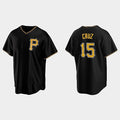 Pittsburgh Pirates #15 Oneil Cruz Black KLUNKIM Alternate Team Logo Coolbase Jersey
