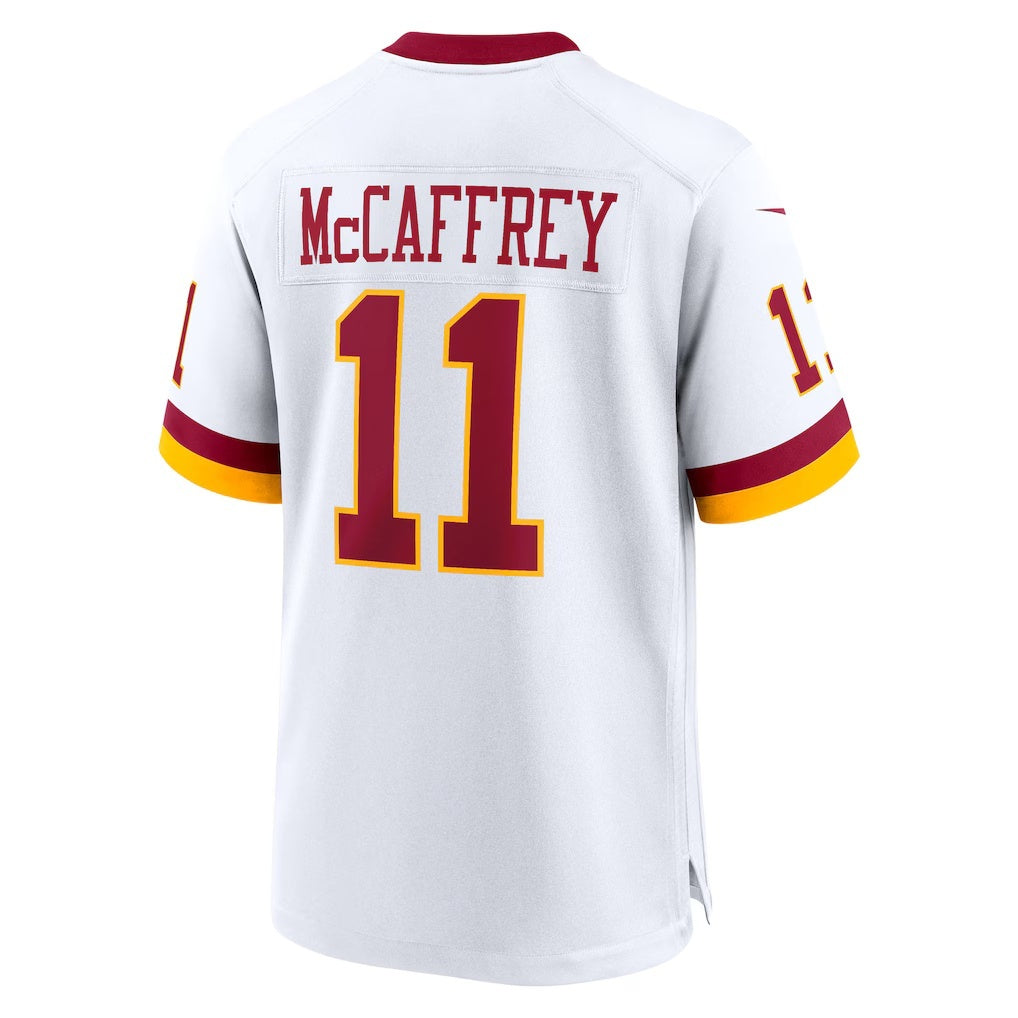 W.Commanders #11 Luke McCaffrey White KLUNKIM Game Jersey