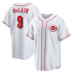 Cincinnati Reds #9 Matt McLain White KLUNKIM Home Replica Jersey