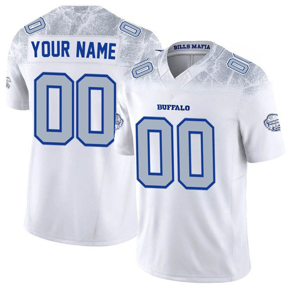Custom B.Bills Active Player White KLUNKIM 2025 F.U.S.E. ¡°Rivalries¡± Vapor Untouchable Limited Stitched Jersey