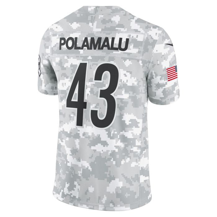 P.Steelers #43 Troy Polamalu Vapor F.U.S.E Limited Salute to Service Stitched American Football Jerseys