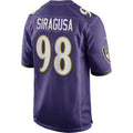 B.Ravens #98 Tony Siragusa Purple KLUNKIM Game Retired Player Jersey