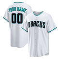 Custom Arizona Diamondbacks White KLUNKIM Cool Base Stitched Jersey