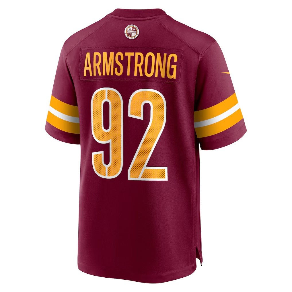 W.Commanders #92 Dorance Armstrong Burgundy KLUNKIM Game Jersey