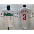 Philadelphia Phillies #3 Bryce Harper White KLUNKIM Phanatic Limited Stitched Jersey