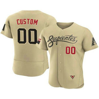 Custom Arizona Diamondbacks ACTIVE PLAYER 2021 Gold KLUNKIM City Connect Flex Base Stitched Jersey