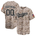 Custom Los Angeles Dodgers USMC Alternate Vapor Premier Limited Jersey ¨C Desert KLUNKIM