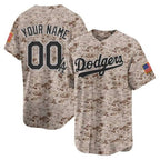 Custom Los Angeles Dodgers USMC Alternate Vapor Premier Limited Jersey ¨C Desert KLUNKIM