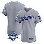 Los Angeles Dodgers Blank Player Gray KLUNKIM Limited Elite Home World Series Meet Stitched Jerseys