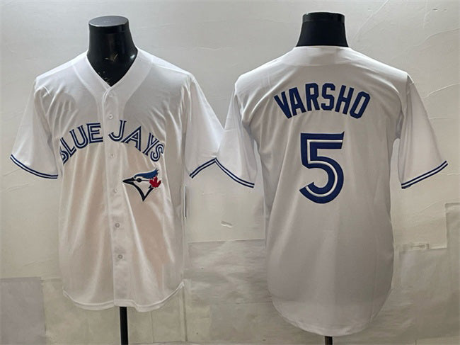 Toronto Blue Jays #5 Daulton Varsho White KLUNKIM 2025 Cool Base Stitched Jersey