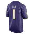 B.Ravens Number #1 Dad Purple KLUNKIM Game Jersey