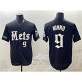 New York Mets #9 Brandon Nimmo Black KLUNKIM 'Gotham Gothic Edition' Vapor Premier Limited Stitched Jersey