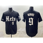 New York Mets #9 Brandon Nimmo Black KLUNKIM 'Gotham Gothic Edition' Vapor Premier Limited Stitched Jersey