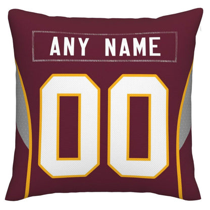 Custom W.Football Team Pillow Decorative Throw Pillow Case - Print Personalized Football Team Fans Name & Number Birthday Gift Football Pillows