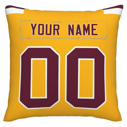 Custom W.Football Team Pillow Decorative Throw Pillow Case - Print Personalized Football Team Fans Name & Number Birthday Gift Football Pillows