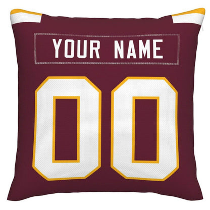 Custom W.Football Team Pillow Decorative Throw Pillow Case - Print Personalized Football Team Fans Name & Number Birthday Gift Football Pillows