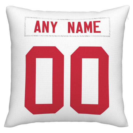 Custom SF.49ers Pillow Decorative Throw Pillow Case - Print Personalized Football Team Fans Name & Number Birthday Gift Football Pillows